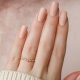 0.2 TCW Round Lab-Grown Diamond V Shaped Wedding Band