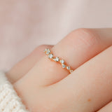 0.2 TCW Round Lab-Grown Diamond V Shaped Wedding Band