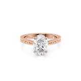2 CT Oval Cut Vintage Hidden Halo Lab-Grown Diamond Engagement Ring