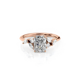 2 CT Radiant Cut Cluster Lab-Grown Diamond Engagement Ring