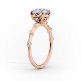2 CT Asscher Cut Dainty Pave Lab-Grown Diamond Engagement Ring