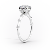 2 CT Asscher Cut Dainty Pave Lab-Grown Diamond Engagement Ring