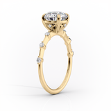2 CT Asscher Cut Dainty Pave Lab-Grown Diamond Engagement Ring