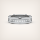 0.98 CT Channel Set Moissanite Diamond Men's Wedding Band