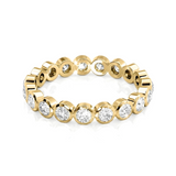1 TCW Round Cut Lab-Grown Diamond Bezel Full Eternity Wedding Band