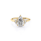 2 CT Pear Cut Cluster Lab-Grown Diamond Engagement Ring