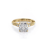 2 CT Asscher Cut Vintage Pave Lab-Grown Diamond Engagement Ring