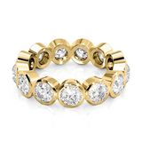 3.5 TCW Round Cut Lab-Grown Diamond Bezel Full Eternity Wedding Band