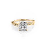 2 CT Asscher Cut Vintage Pave Lab-Grown Diamond Engagement Ring