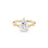 2 CT Pear Cut Vintage Pave Lab-Grown Diamond Engagement Ring