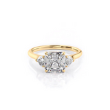 2 CT Asscher Cut Three Stone Lab-Grown Diamond Engagement Ring