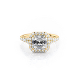 2 CT Asscher Cut Halo & Pave Lab-Grown Diamond Engagement Ring