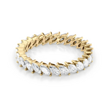 1.5 TCW Marquise Cut Lab-Grown Diamond Full Eternity Wedding Band