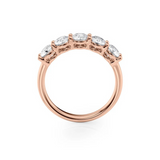 1.5 TCW Round Cut Lab-Grown Diamond Five Stone Wedding Band