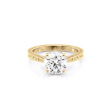 2 CT Round Cut Vintage Hidden Halo Lab-Grown Diamond Engagement Ring