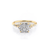 2 CT Asscher Cut Hidden Halo & Pave Lab-Grown Diamond Engagement Ring
