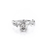 3 CT Oval Cut Pave Twig Lab-Grown Diamond Engagement Ring