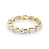 1.5 TCW East West Pear Cut Lab-Grown Diamond Full Eternity Wedding Band