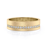 0.55 TCW Round Lab-Grown Diamond Matte Finished Wedding Band