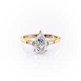 2 CT Pear Cut Three Stone Lab-Grown Diamond Engagement Ring