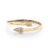 0.6 TCW Round Shaped Lab-Grown Diamond Arrow Bangle Bracelet