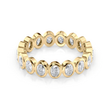 1.7 TCW Oval Cut Lab-Grown Diamond Bezel Full Eternity Wedding Band