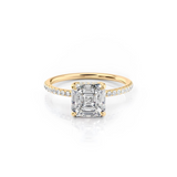 2 CT Asscher Cut Pave Lab-Grown Diamond Engagement Ring