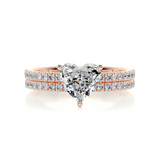 1 CT Heart Cut Pave Lab-Grown Diamond Bridal Set