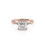 2 CT Princess Cut Vintage Pave Lab-Grown Diamond Engagement Ring