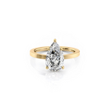 2 CT Pear Cut Solitaire Lab-Grown Diamond Engagement Ring