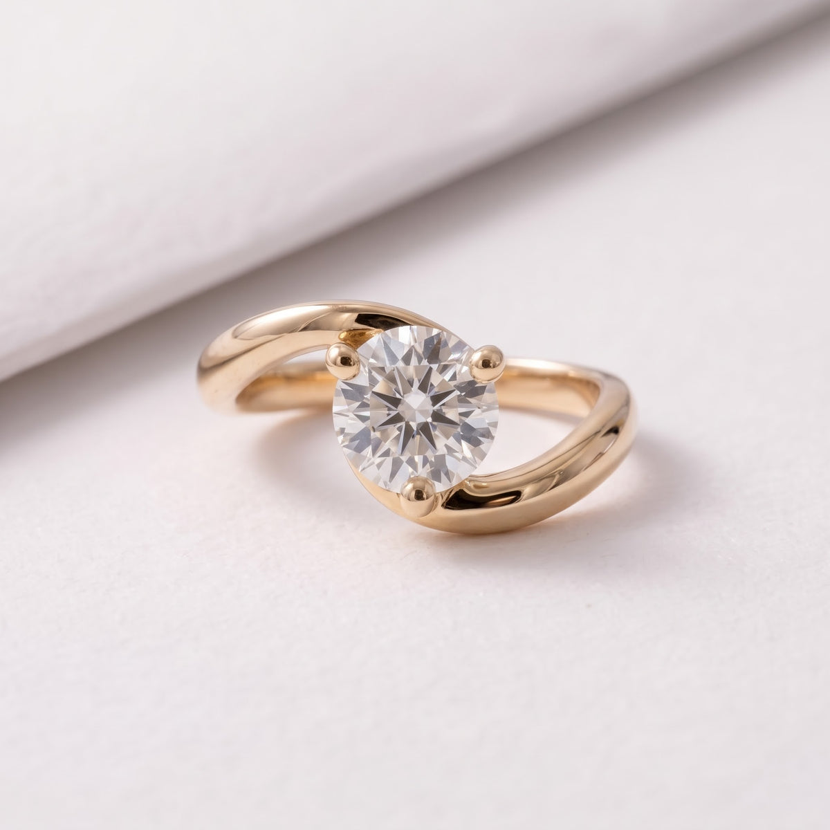 2 CT Round Cut Semi Pave Lab-Grown Diamond Engagement Ring