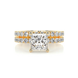 1.5 CT Princess Cut Pave Lab-Grown Diamond Bridal Set