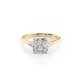 2 CT Asscher Cut Three Stone Lab-Grown Diamond Engagement Ring