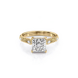 2 CT Princess Cut Vintage Pave Lab-Grown Diamond Engagement Ring