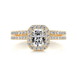 1 CT Radiant Cut Pave Lab-Grown Diamond Bridal Set
