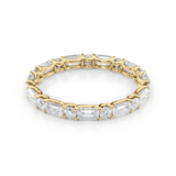 2 TCW East West Emerald Cut Lab-Grown Diamond Full Eternity Wedding Band