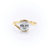 2 CT Asscher Cut Swirl Lab-Grown Diamond Engagement Ring