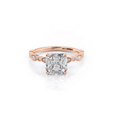 2 CT Asscher Cut Vintage Pave Lab-Grown Diamond Engagement Ring