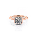 2 CT Asscher Cut Bezel Lab-Grown Diamond Engagement Ring