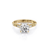2 CT Round Cut Vintage Hidden Halo Lab-Grown Diamond Engagement Ring