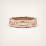 0.98 CT Channel Set Moissanite Diamond Men's Wedding Band