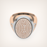 0.55 CT Round Moissanite Diamond  Band For Him