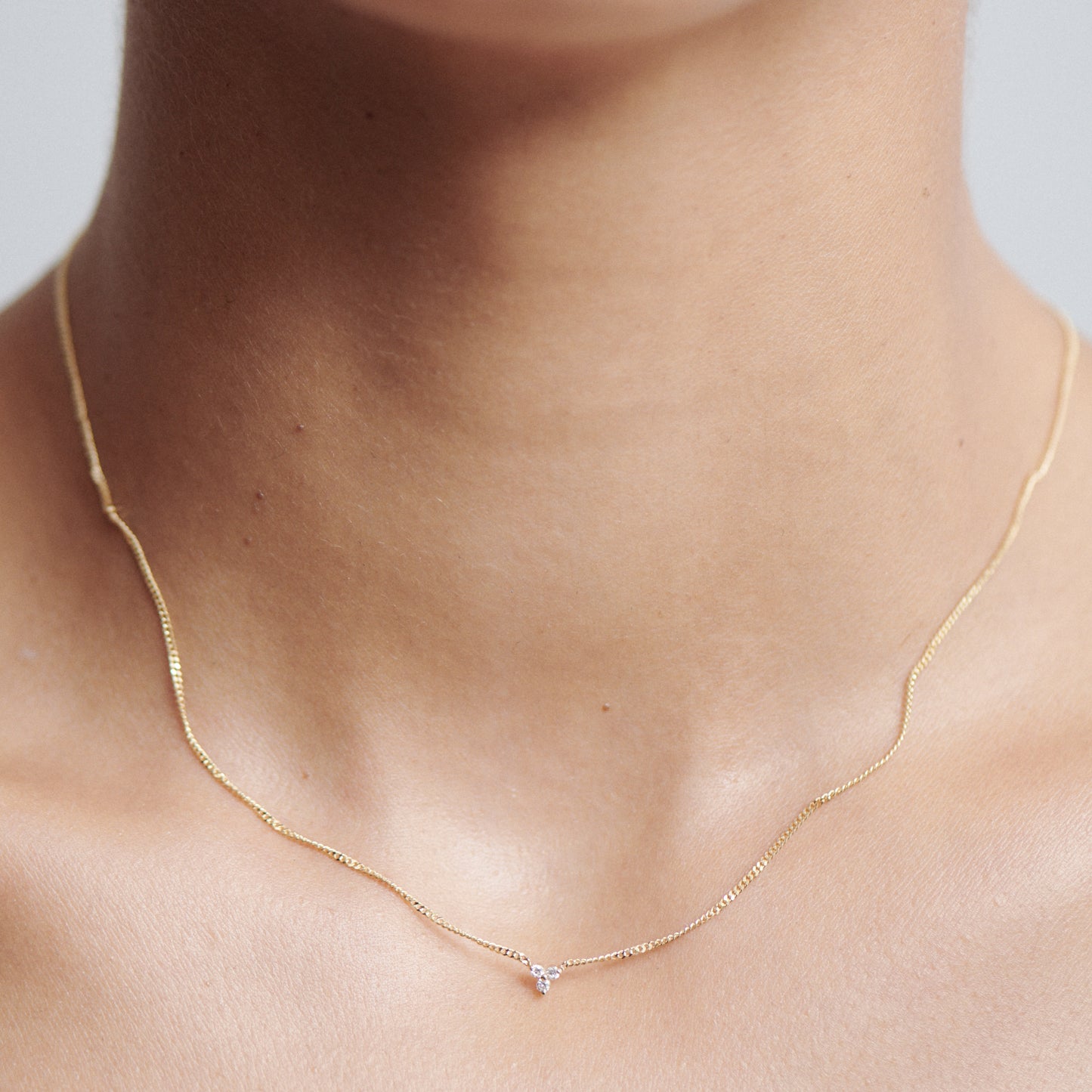 0.05 TCW Round Lab-Grown Diamond Multi Stone Necklace
