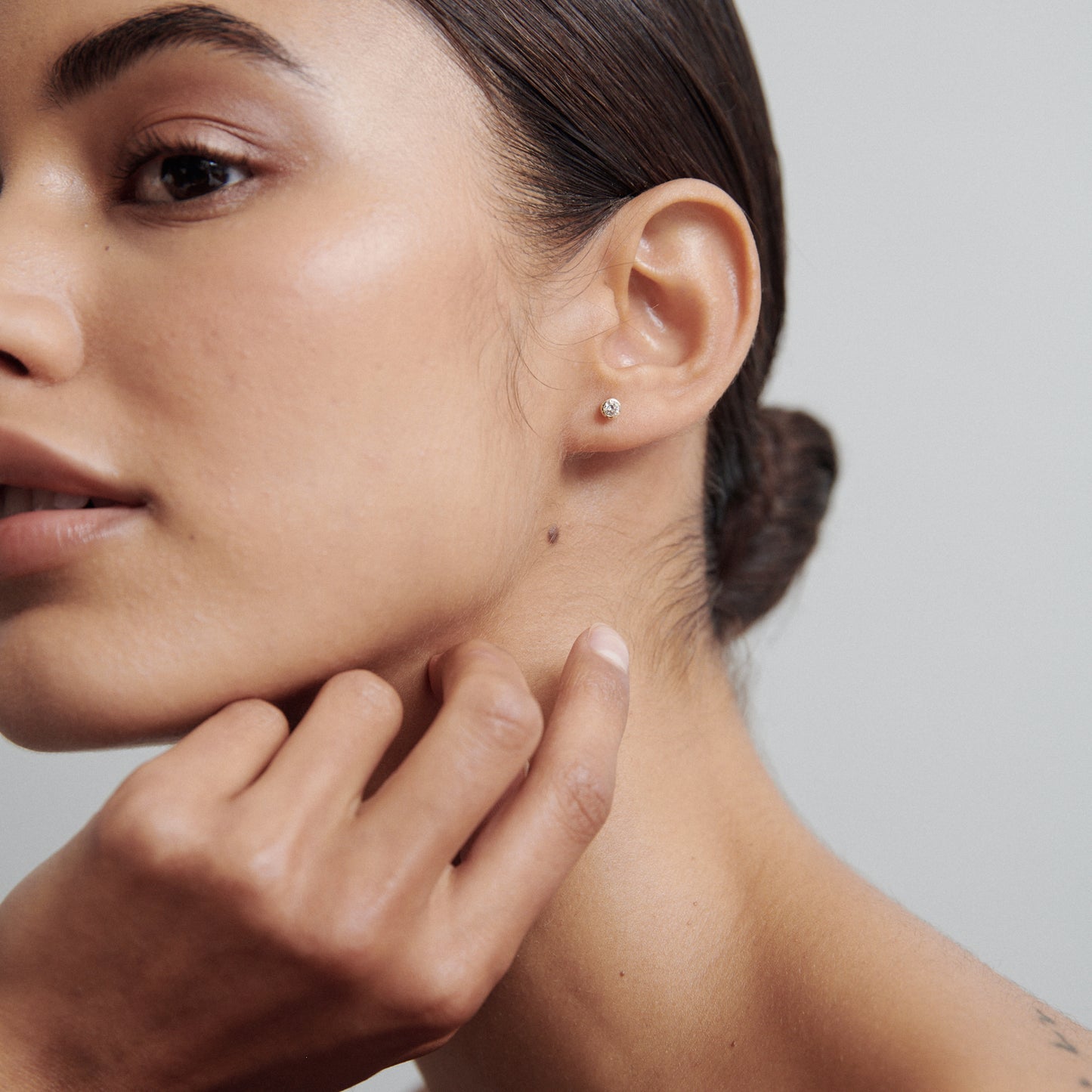 0.5 TCW Round Lab-Grown Diamond Bezel Stud Earrings