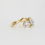 2.06 TCW Pear & Round Cut Toi Et Moi Lab-Grown Diamond Engagement Ring