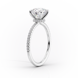 2 CT Asscher Cut Pave Lab-Grown Diamond Engagement Ring