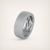 0.70 CT Polished Edged Moissanite Diamond Men's Wedding Band