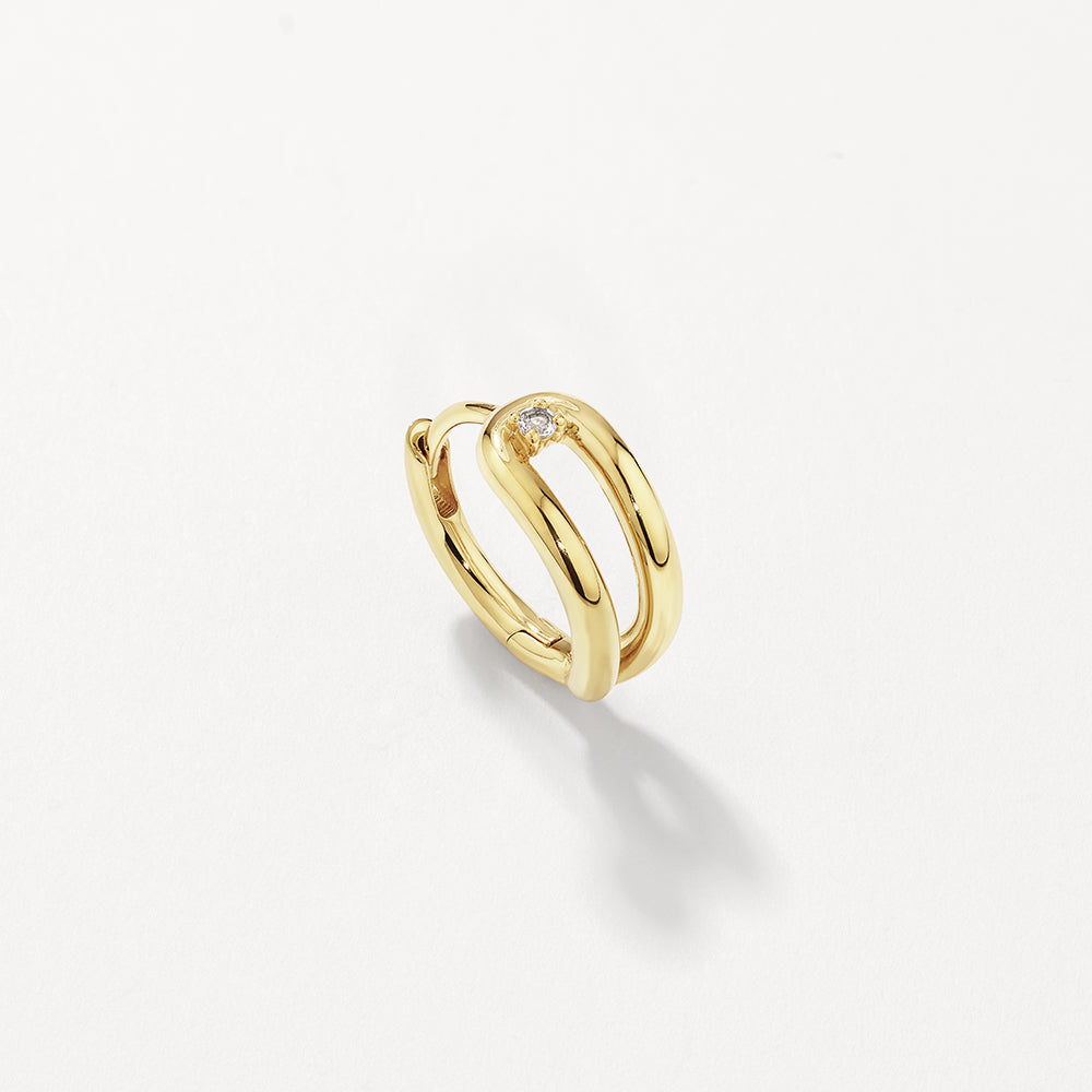 0.02 TCW Round Lab-Grown Diamond Hoop Earrings