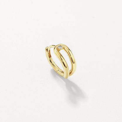 0.02 TCW Round Lab-Grown Diamond Hoop Earrings