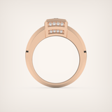 0.45 CT Round Moissanite Diamond Channel Setting Band For Him